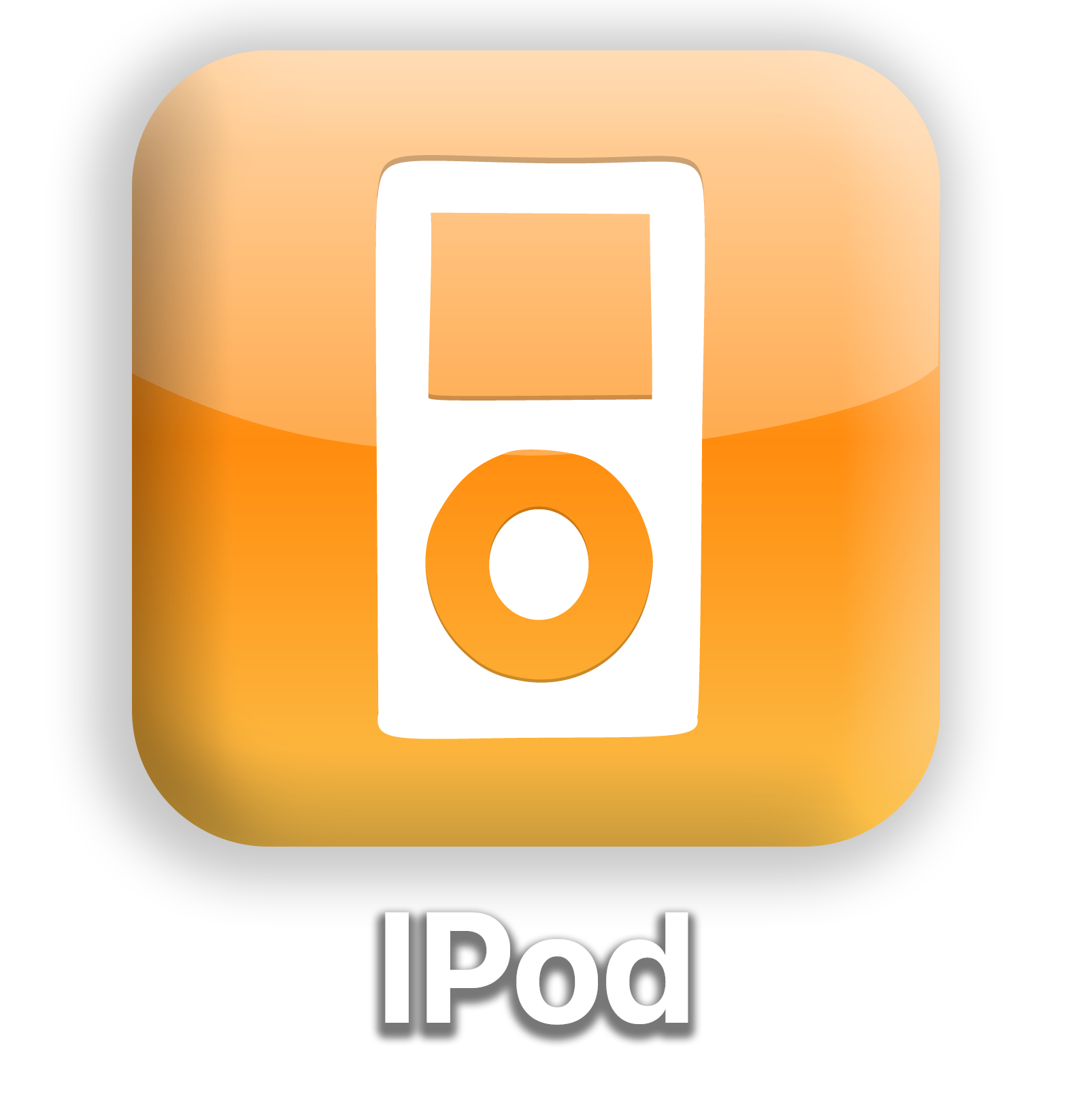 An application icon of an IPod music player. Text beneath reads 'IPod'